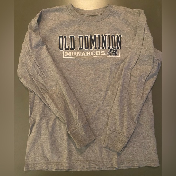 👑 Champion Gray Old Dominion Monarchs Long Sleeve Shirt 👑 - Picture 1 of 5